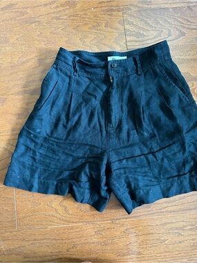 Madewell Black Linen Shorts size 2